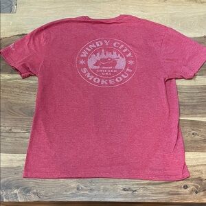 Rare Windy City Smokeout Staff Men's Red T-Shirt